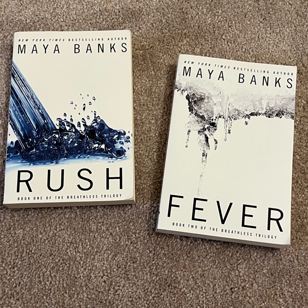 Set of Maya Banks books. Paperback. Book 1 and 2 from the “Breathless Trilogy.”